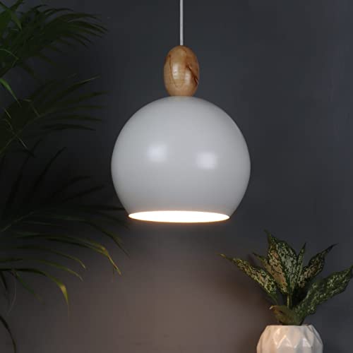 Image of MONI Lights Hanging Tulip Cone Disc Ceiling Light Lamp Home Decor Items, Hanging Ceiling Decorative Chandelier Home, Living Room, Indoor Outdoor Jhumar Lighing ML 0109WH White