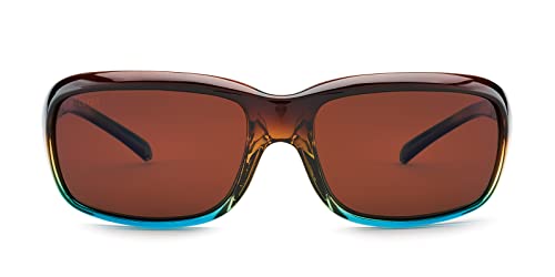 Kaenon Women's Ladera Polarized Sunglasses, Tobacco Denim
