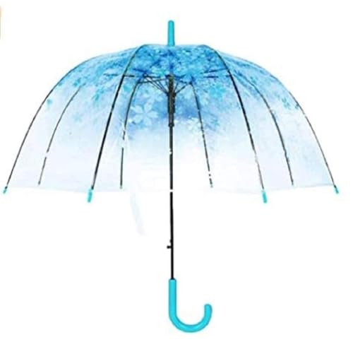 Paraguas de cerezo romántico tipo cúpula transparente para regalar momentos mágicos bajo la lluvia