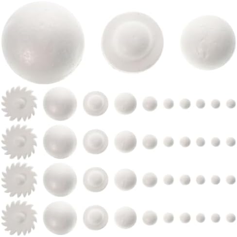 VALICLUD 4 Sets DIY Solar System Ball Kit for White Foam Balls, Educational Craft to Paint and Build Planets, Cultivate Manual Skills for School Projects and Creative Learning