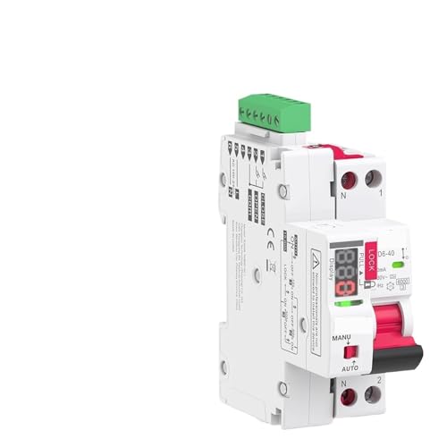 RCBO 1P+N ^CvA 6kA 30mA J[uB/C 16A 40A ȍĕH 30mA ߓd/Rdی X}[gT[Lbgu[J[(B16A)