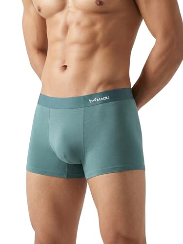 Image of MAOU Men's Premium Cotton Modal Boxer Briefs | Ultra-Soft Stretch Fabric with 5% Spandex | Moisture-Wicking, Breathable, No Ride-Up Underwear for Daily Comfort (M-XL)
