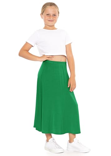 Image of STRETCH IS COMFORT Girls Skirts Flowy A Line Knee Length and Ankle Length | Elastic Waist, Kids School Skirt, Girls Maxi Skirt, Black Skirt For Girls, Faldas Para Ninas, Girls Long Skirt, Long skirts