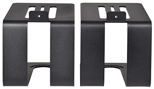 QTX Elevated Desktop Speaker Stands, Black, 190 x 130 x 130mm - Image 3