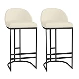 ☀ CHAIRS DIMENSION - Overall Size: 42cm W x 37cm D x 83cm H/42cm W x 37cm D x 93cm H, Seat Height: 65cm/75cm, Seat Width: 42cm. Due to manual measurement, the actual size of the kitchen pub dining chair may vary slightly from the picture.
