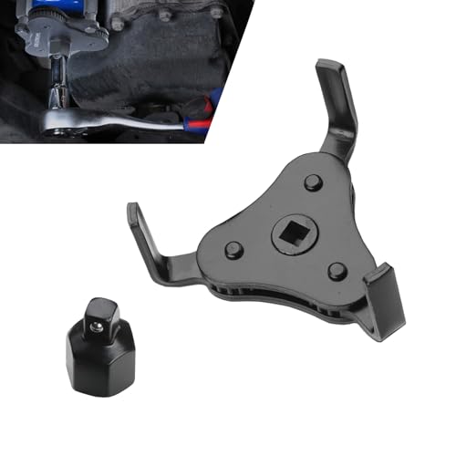leechio Three-jawed Oil Filter Wrench, Adjustable Filter Cartridge Repair Wrench,