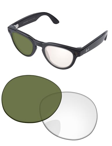Image of Replacement Lenses for Ray-Ban Meta Headliner RW4009 & RW4013 50mm AI Glasses - Photochromic, Anti Blue Light Lens