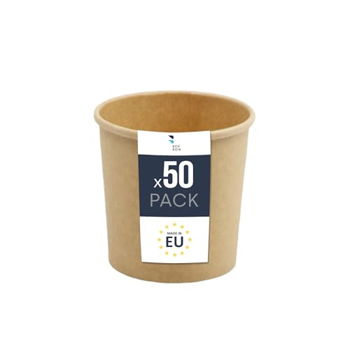 BenBow Kraftpapier Einwegbehälter 350 ml 50 Stück