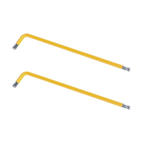 FOCMKEAS 2pcs 5/32 Ball End Hex Key Allen Wrench Yellow