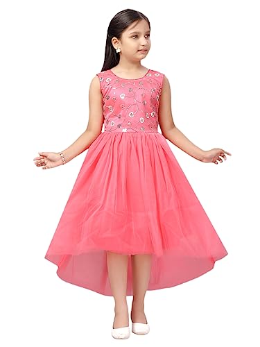 Image of Aarika Girls Gajri Color Net Frock