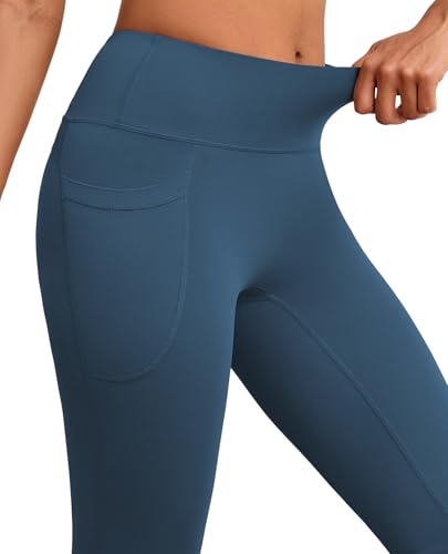 Flare Yoga Pants with Pockets for Women Bootcut Tummy Control Flared Workout Leggings High-Waist4