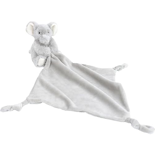Image of MON AMI Ozzy The Elephant Plush Lovey for Babies | 13.5 inch Knotted Security Blanket | Soft Baby Comforter Toy | Perfect Newborn Essential for Birthdays & Baby Showers
