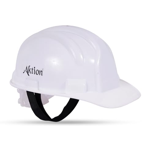 Image of Aktion AK H01 WHT Safety Helmets Nape Type, Color: White, Pack of 25, IS 2925:1984