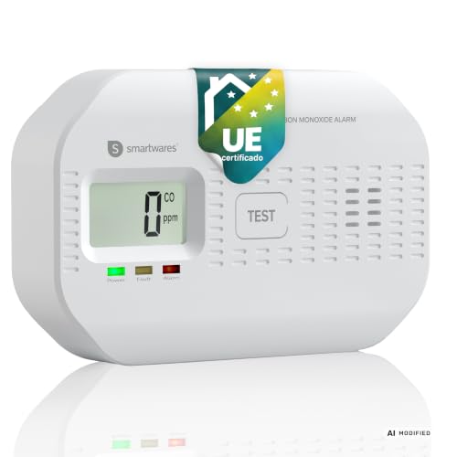 Smartwares Detector de CO - Sensor de 10 años - Pilas de 5 años – FGA-03011
