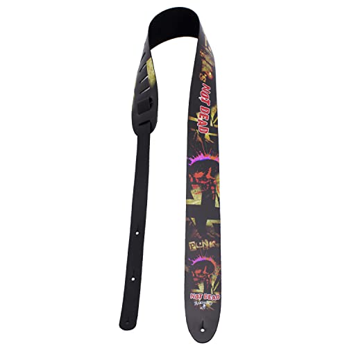 Perri's Leathers Ltd.- Guitar Strap- Direct To Leather- Official Licensing Alchemy- Punks Not Dead- Adjustable - Image 2