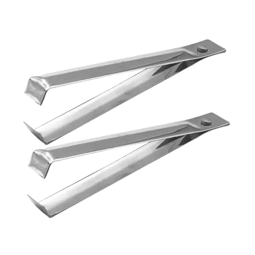 OHPHCALL 2個 ステンレス製ニンニク皮むき器 小型で耐久性のあるキッチンツール 指用ピーラー付き に素早くニンニクの皮を除去可能