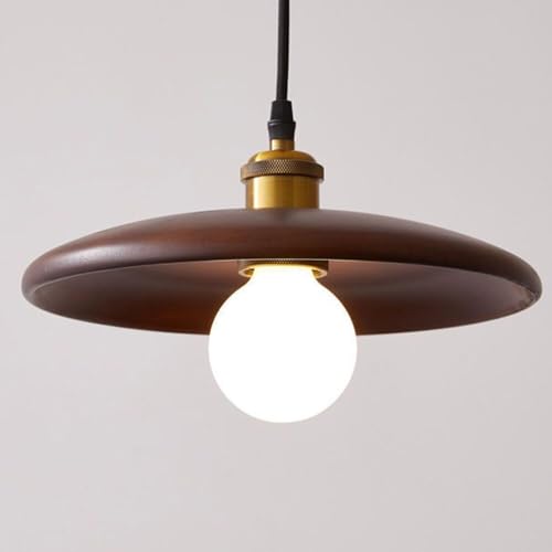 Lámpara colgante de madera japonesa E27 para decoración de restaurantes y techos