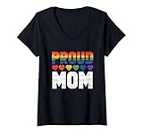 Photo Gallery donna proud mom lgbt arcobaleno cuore maglietta con collo a v Photo Gallery donna proud mom lgbt arcobaleno cuore maglietta con collo a v