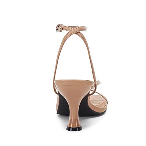 PiePieBuy Womens Kitten Heel Sandals Square Open Toe Ankle Buckle Strap Dress Shoes4