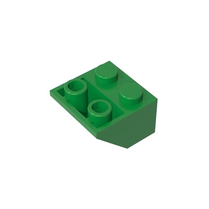 Gobricks 3660 Slope Brick 2x2 45° Inverted Slope 50 Pieces GDS-599 Compatible with Lego Building Blocks Color:Green