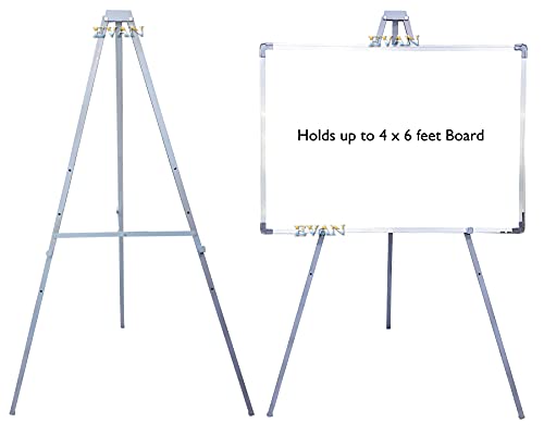 EVAN Lightweight Mild Steel Easel, Fixed-Type Stand for Presentation, Display and Painting, (Size Up to 4 X 6 Feet)