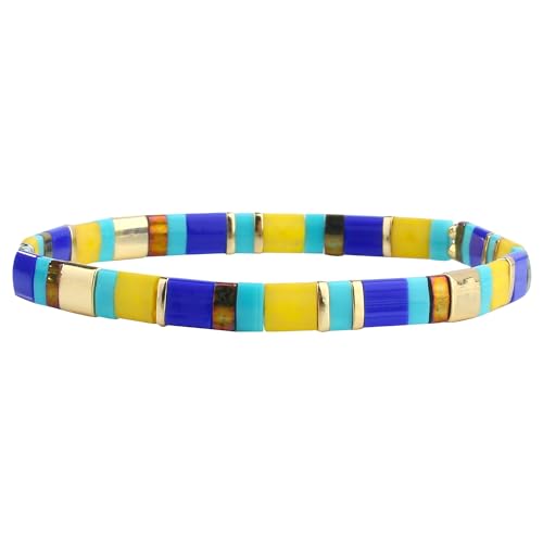 Image of KELITCH Women Tila Beads Stretch Bracelets Handmade Women Charm Strand Beaded Bracelets Summer Jewelry