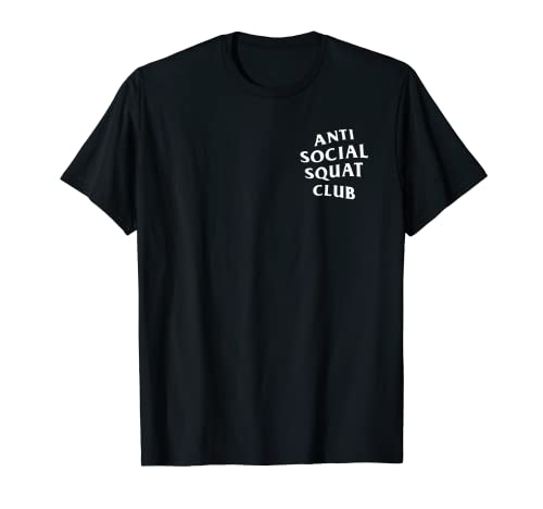 Anti Social Squat Club: Logo Blanco (Delantero + Trasero) Camiseta Cover