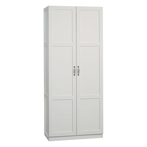 Sauder Select Storage Cabinet with Adjustable Shelves and Tip Restraint Safety Strap Cover