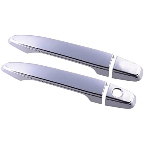 CITALL Set Exterior Door Handle Cover Trim Cap Key Hole Silver Fit for Lexus SC430 2002-2010 Cover