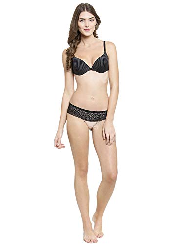 Image of Brachy Women's Front Open Padded Bra BCA FOPPBBO12 34C Lining Black