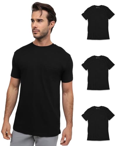 INTO THE AM Pocket T Shirts for Men S - 4XL Soft Fitted Short Sleeve Mens Pocket Tee Shirts