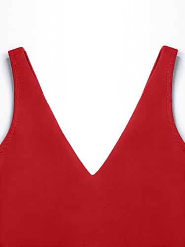 Image of LASLULU Womens One Piece Swimsuit Padded Sexy V Neck Swimwear Bathing Suits