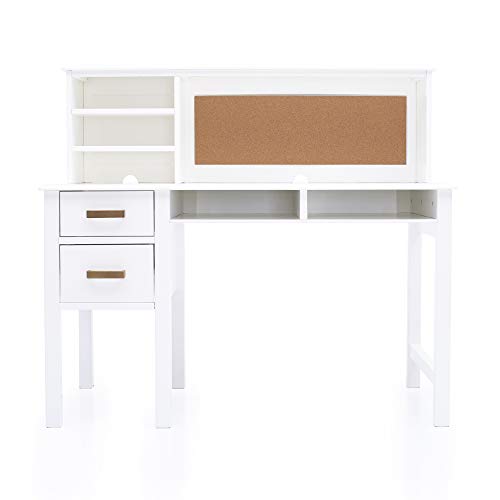 image for Guidecraft Taiga Desk, Hutch and Chair - White: Student's Study Comput