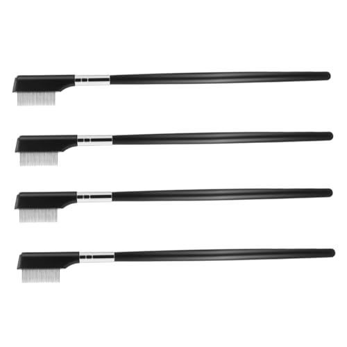 FOMIYES Metal Eyelash Comb Set Lash Brush Separator Tool Stainless Steel Eyelash Portable