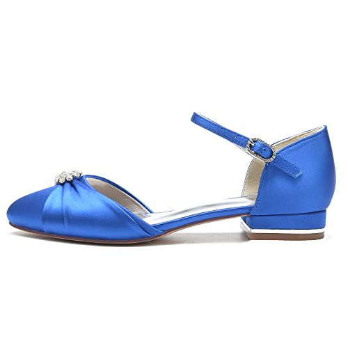 Wedding Bridal Shoes Round Toe Women Flat Shoes Slip on Bridal Dress Ballet Flats 2.5Cm4