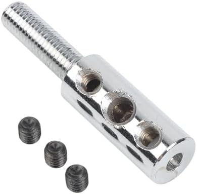 Vasiumic Steel Gym Cable Stopper, 5-6mm Fitness Machine Ball Terminal with Hex Socket Set Screw, Silver Wire Rope Connector Exercise Equipment Parts - 3