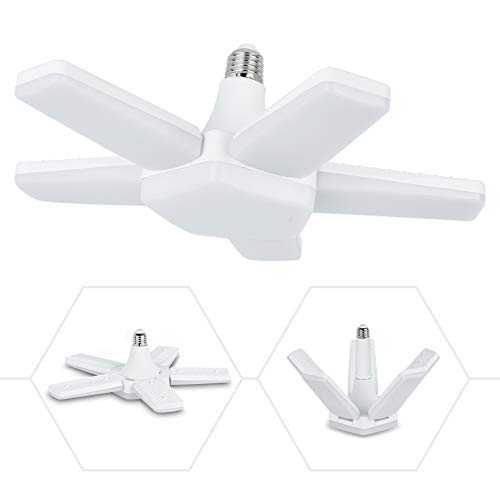 LED Garage Lights Deformable LED Garage Ceiling Lights, Garage Led Light, 5 Panels