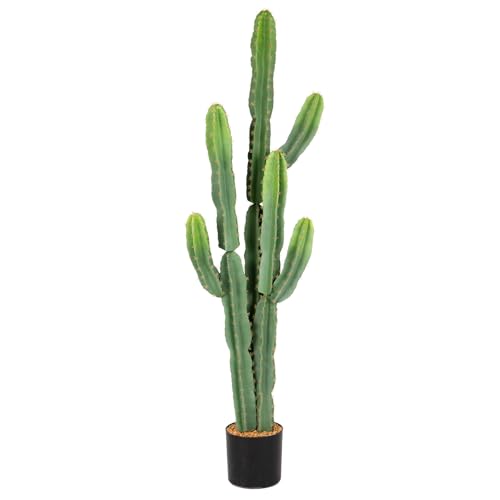 Nafresh Uv-Resistant Artificial Fake Cactus Plants 5Ft – Large Faux Cowboy Cactus For Indoor &Amp; Outdoor Home, Office, Or Garden Decor