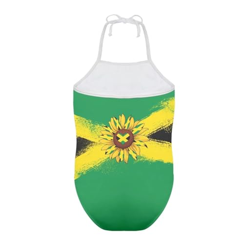 Image of Girls One Piece Swimsuit Beach Bathing Suit Toddler Floral Halter Straps Swimwear for 1-10 Years