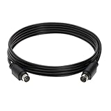ZYAMY S-Video Cable 6 Feet Mini DIN 4 Pin S-Video Cable Male to Male Gold Plated 4 Pin S-Video Connector Support Video Transfer for TV, S-VHS, VCRs, DVD, Camcorders, Video Cards, 28AWG