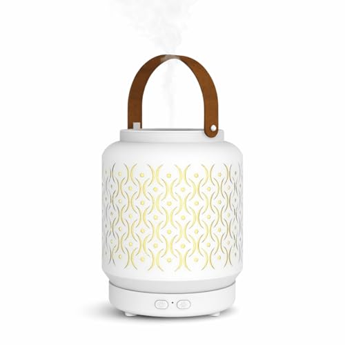 Zen’Arôme Diffuseur Ultrasonique sans Fil Madrid, Batterie Rechargeable Intégrée Autonomie 10h, Diffuseur Huile Essentielle Nomade, Diffusion Continue ou...