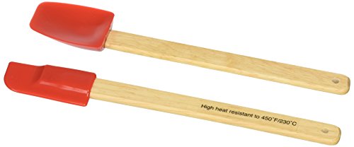 Norpro Mini Spatula Set, Brown/Red