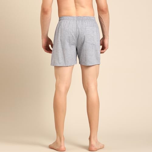 Image of Pepe Jeans Men's Cotton Boxer Shorts Relaxed Fit Striped Boxers (Pack of 2)