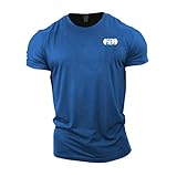 Gymtier, T-Shirt de la palestre Uni avec différentes Couleurs, pour toute la musculation, Bleu réel, M