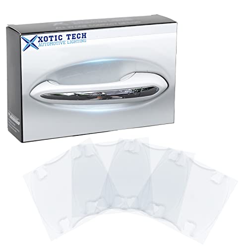 Xotic Tech 4pcs Car Door Handle Cup Cover Protector Stickers, Ultra Thick Transparent Epoxy, Paint Guard Anti-Scratch Decal (Clear)