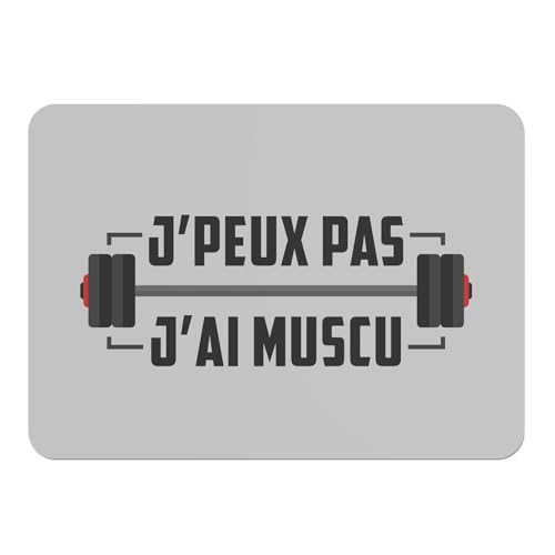 Sets de table en liège isolant et antidérapant motif musculation x4 - 2