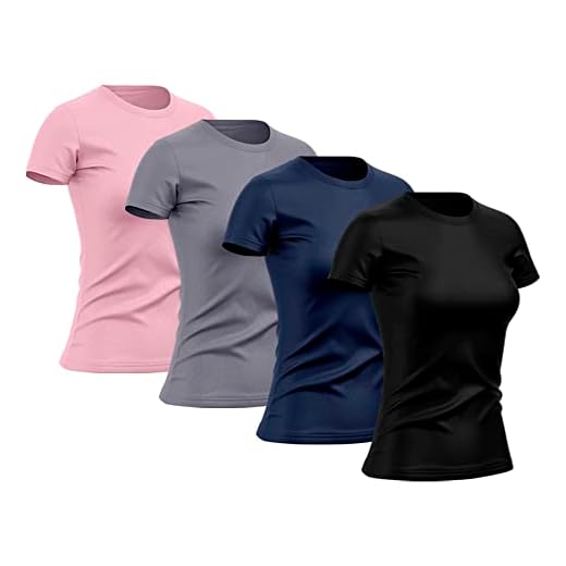 Kit 4 Camisetas Feminina Dry Básica Lisa Proteção Solar UV Térmica Camisa Blusa, Tamanho M