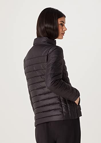 Jaqueta Básica Feminina Puffer Com Forro Preto XG