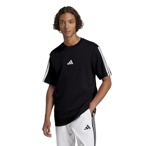 Camiseta Adidas Masculina Malha Simples Essentials Três Listras B...
