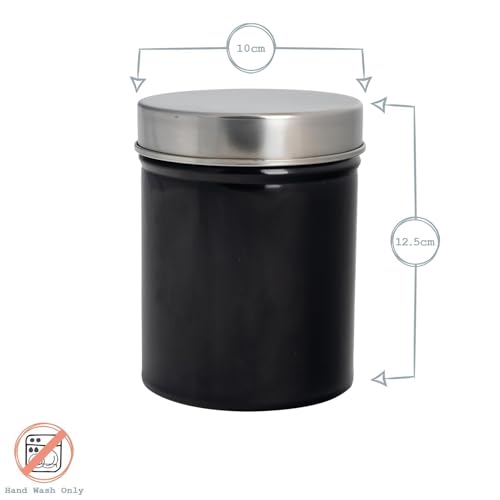 Harbour Housewares Round Kitchen Canisters Set - 4pc Set - White - Metal Kitchen Storage Tea Coffee Sugar Canisters Bread Bin Cookie Jar Biscuit Barrel with Airtight Lid - Cosy Home Interiors Harbour Housewares Round Kitchen Canisters Set - 4pc Set - White - Metal Kitchen Storage Tea Coffee Sugar Canisters Bread Bin Cookie Jar Biscuit Barrel with Airtight Lid - Image 4